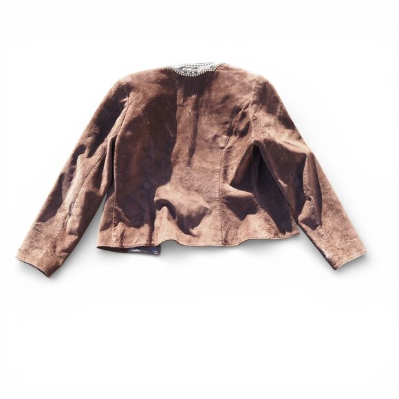 Double D Ranch Women’s S Suede Jacket Matching Studded Belt Western Chic - Picture 4 of 13